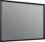 Oxygen 3-0804-15 Dusk Contemporary Black LED Wall Mirror
