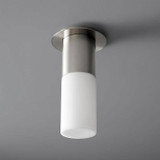 Oxygen 3-309-124 Pilar Contemporary Satin Nickel LED Flush Ceiling Light Fixture