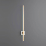 Oxygen 3-52-650 Zora Modern White and Industrial Brass LED 48" Light Sconce