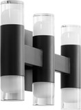 Oxygen 3-596-15 Alarum Contemporary Black LED 3-Light Bathroom Lighting