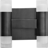 Oxygen 3-595-15 Alarum Contemporary Black LED 2-Light Bathroom Wall Light Fixture