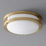 Oxygen 3-618-40 Oracle Modern Aged Brass LED 10.5" Flush Lighting