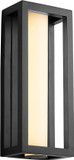 Oxygen 3-723-15 Aperto Contemporary Black LED Exterior 16" Sconce Lighting