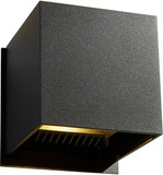 Oxygen 3-735-15 Kubo Modern Black LED Exterior Wall Sconce Lighting
