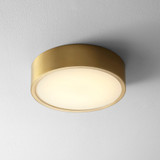 Oxygen 32-601-40 Peepers Modern Aged Brass LED Flush Mount Ceiling Light Fixture