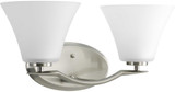 Progress P2005-09 Bravo Brushed Nickel 2-Light Bath Lighting Sconce