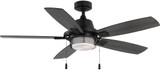 Progress P250095-31M-WB Freestone Contemporary Matte Black LED Home Ceiling Fan