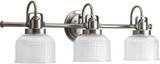 Progress P2992-81 Archie Contemporary Antique Nickel 3-Light Bathroom Lighting