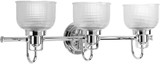 Progress P2992-15 Archie Contemporary Polished Chrome 3-Light Bath Sconce