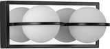 Progress P300311-031-30 Pearl LED Modern Matte Black LED 2-Light Bathroom Lighting