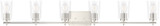 Progress P300372-009 Adley Contemporary Brushed Nickel 6-Light Bathroom Lighting