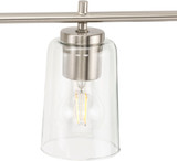 Progress P300372-009 Adley Contemporary Brushed Nickel 6-Light Bathroom Lighting