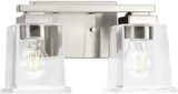 Progress P300378-009 Gilmour Contemporary Brushed Nickel 2-Light Bathroom Vanity Light Fixture