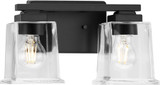 Progress P300378-31M Gilmour Modern Matte Black 2-Light Bathroom Light Sconce