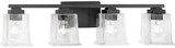 Progress P300380-31M Gilmour Modern Matte Black 4-Light Bathroom Sconce