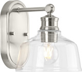 Progress P300395-009 Singleton Modern Brushed Nickel Wall Sconce Lighting