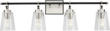 Progress Lighting P300483-009 Cassell Modern Brushed Nickel 4-Light Bathroom Lighting