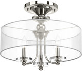 Progress P350029-104 Marche' Modern Polished Nickel 14" Flush Lighting