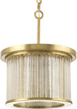 Progress Lighting P350142-160 Point Dume Sequit Point Brushed Brass Pendant Light