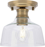 Progress P350226-163 Singleton Contemporary Vintage Brass Flush Mount Lighting Fixture