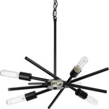 Progress P400108-31M Astra Modern Matte Black Chandelier Light