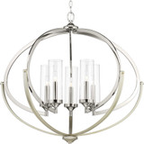 Progress P400117-104 Evoke Modern Polished Nickel Pendant Hanging Light