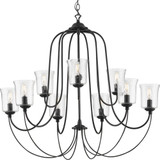 Progress Lighting P400196-031 Bowman Contemporary Matte Black Lighting Chandelier