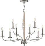 Progress Lighting P400200-009 Durrell Contemporary Brushed Nickel Chandelier Lamp