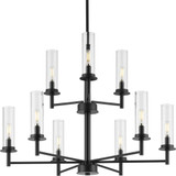 Progress P400252-031 Kellwyn Contemporary Matte Black 28" Chandelier Lighting