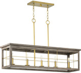 Progress P400254-175 Hedgerow Vintage Distressed Brass Mini Island Light Fixture