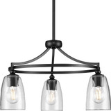 Progress P400295-31M Parkhurst Contemporary Matte Black Lighting Chandelier