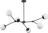 Progress Lighting P400378-31M Haas Modern Matte Black Chandelier Lamp