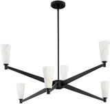Progress P400395-31M Tosca Modern Matte Black Chandelier Lighting