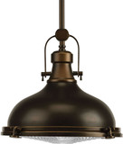 Progress P5188-10830K9 Fresnel Lens Vintage Oil Rubbed Bronze LED Mini Drop Lighting