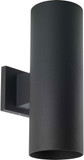 Progress P560291-031-30 5IN CYL RNDS Contemporary Black LED Exterior Lighting Sconce