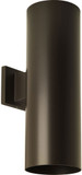Progress Lighting P5642-20/30K Cylinder Antique Bronze LED 9" Exterior Sconce Lighting