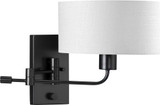 Progress P710104-31M Carrick Matte Black Swing Arm Wall Lamp