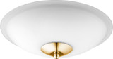 Quorum 1180-880 Aged Brass w/ Satin Opal LED Flush Ceiling Light Fixture