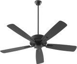 Quorum 1452-59 Ovation Patio Contemporary Matte Black 52" Indoor / Outdoor Home Ceiling Fan