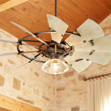 Quorum 1902-86 Windmill Modern Oiled Bronze LED Ceiling Fan Light Kit