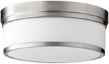 Quorum 3509-14-65 Celeste Contemporary Satin Nickel 14" Flush Mount Light Fixture