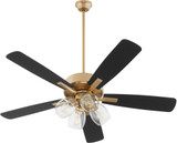 Quorum 4525-0480 Ovation Modern Aged Brass Ceiling Fan