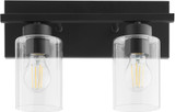 Quorum 5012-2-59 Carter Modern Matte Black 2-Light Vanity Light Fixture