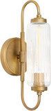 Quorum 5015-1-47 Whitmire Contemporary Brushed Brass Wall Lighting Sconce