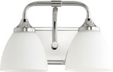 Quorum 5059-2-62 Enclave Polished Nickel 2-Light Bathroom Light Sconce