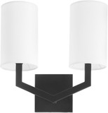 Quorum 5078-2-59 Bolivar Matte Black Wall Light Sconce