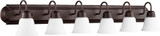 Quorum 5094-6-86 Oiled Bronze 6-Light Bathroom Lighting