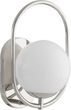 Quorum 5137-1-62 Belmont Contemporary Polished Nickel Wall Lamp