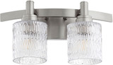 Quorum 5184-2-65 Stadium Modern Satin Nickel 2-Light Bathroom Sconce Lighting