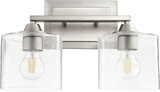 Quorum 5202-2-65 Dakota Modern Satin Nickel 2-Light Bathroom Sconce Lighting